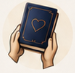 Hands holding a personalized book